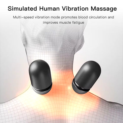 Electric Massager Cervical Pillow Hot Compress Vibration Massage Neck Traction Relax Sleeping Memory Foam Pillow Spine Support