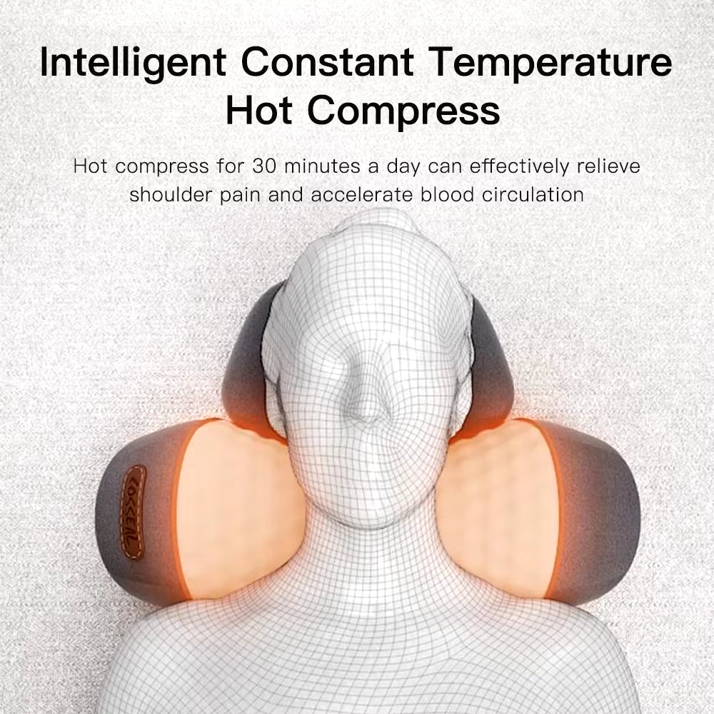 Electric Massager Cervical Pillow Hot Compress Vibration Massage Neck Traction Relax Sleeping Memory Foam Pillow Spine Support
